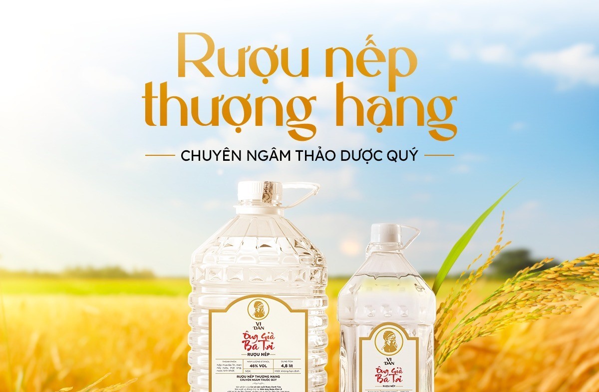 ÔNG GIÀ BA TRI - RƯỢU NẾP THƯỢNG HẠNG NGÂM THẢO DƯỢC QUÝ